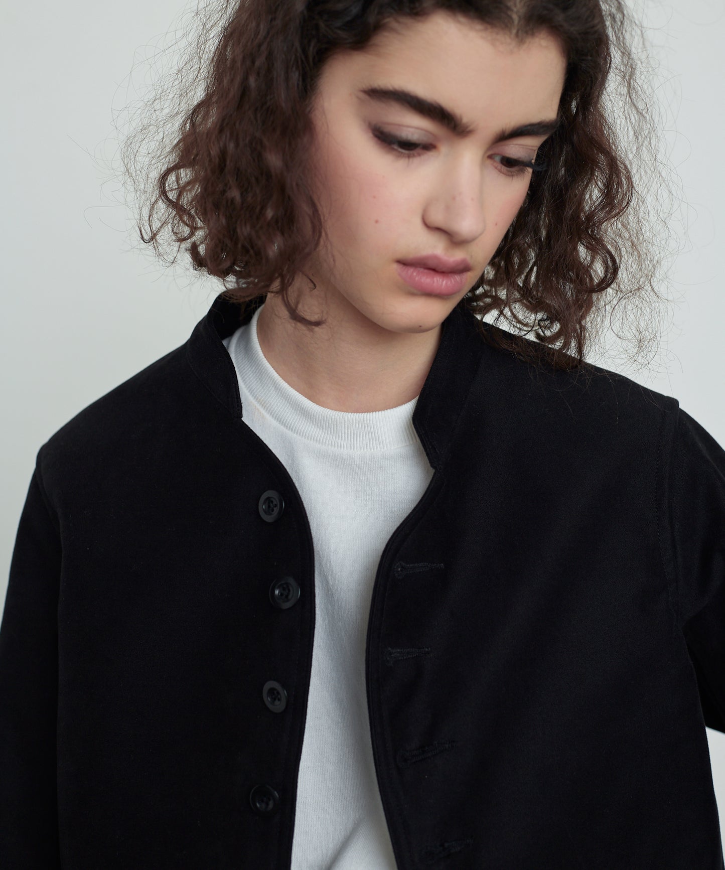 LADIES DOLMAN MOLESKIN BLACK