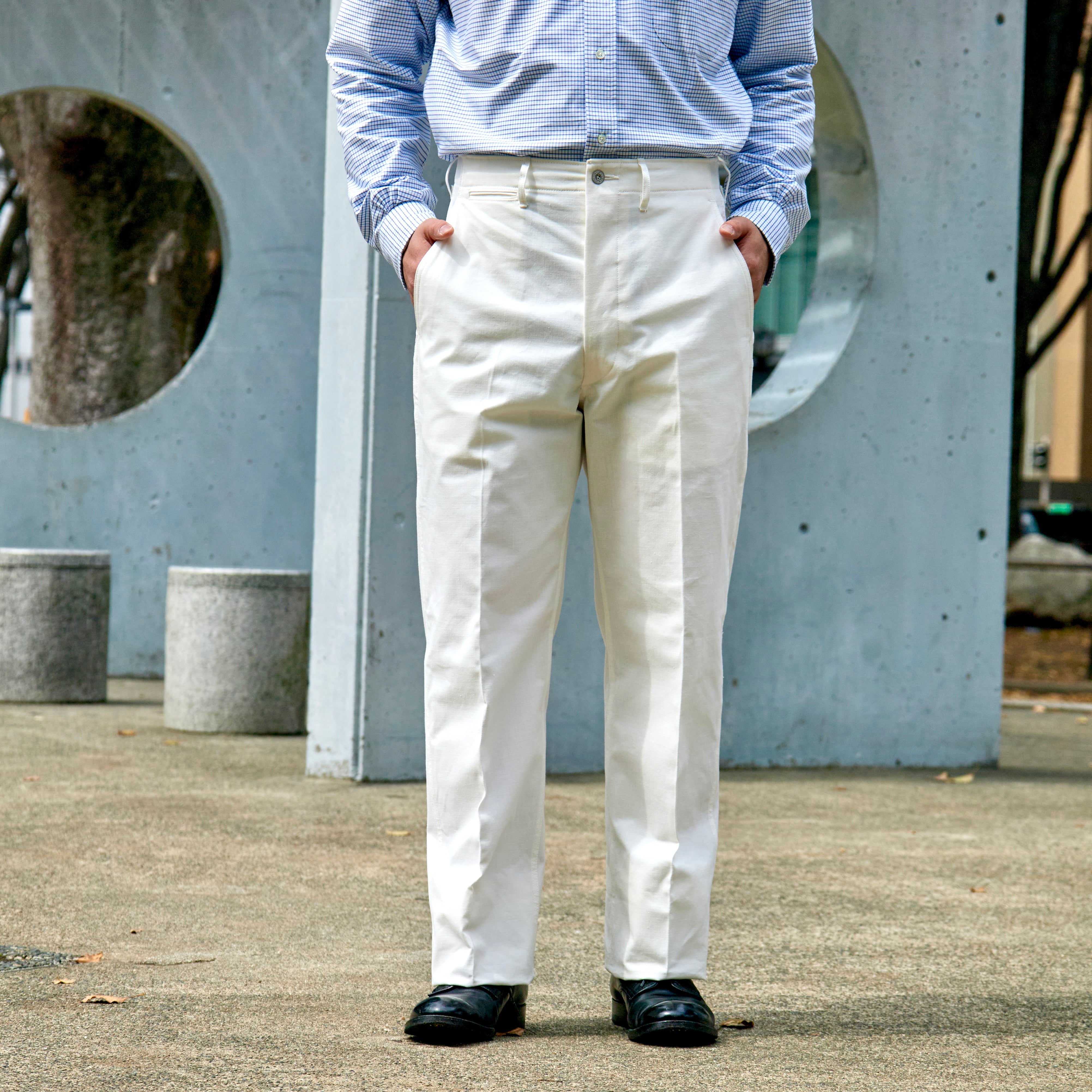 CHINO ZERO DUCK WHITE – ANATOMICA NAGOYA