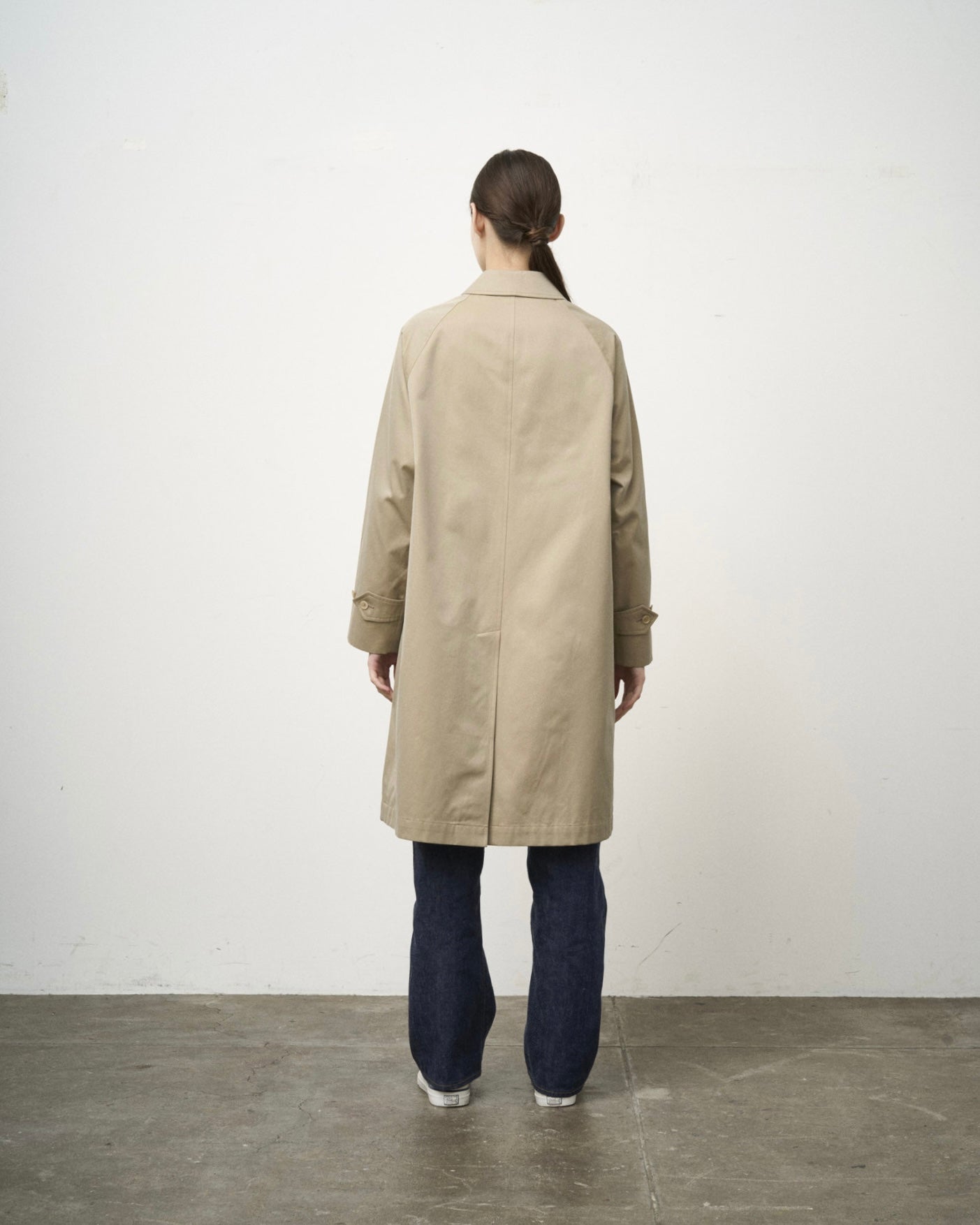 SINGLE RAGLAN COAT GABARDINE BEIGE – ANATOMICA NAGOYA