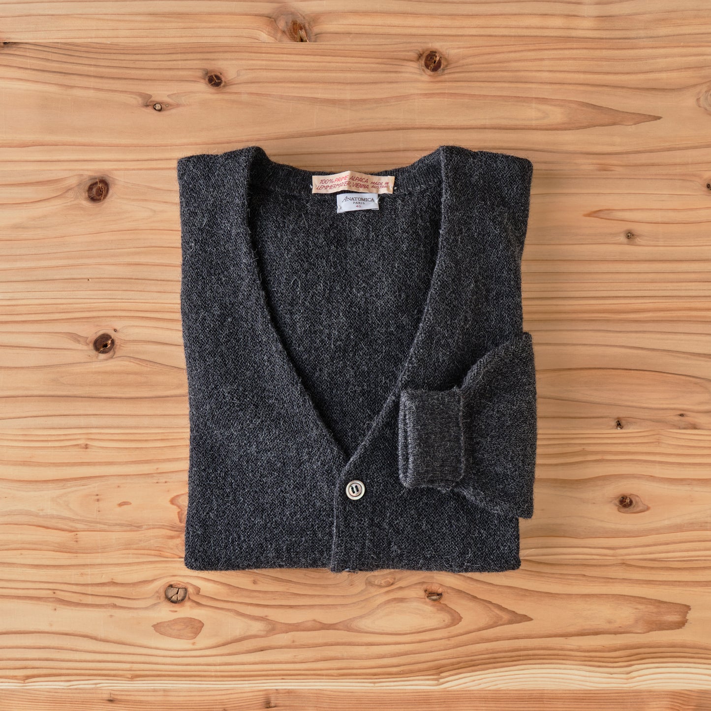 【NAGOYA LIMITED COLOR】 FANNI LEMMERMAYER  2PLY CARDIGAN CHARCOAL