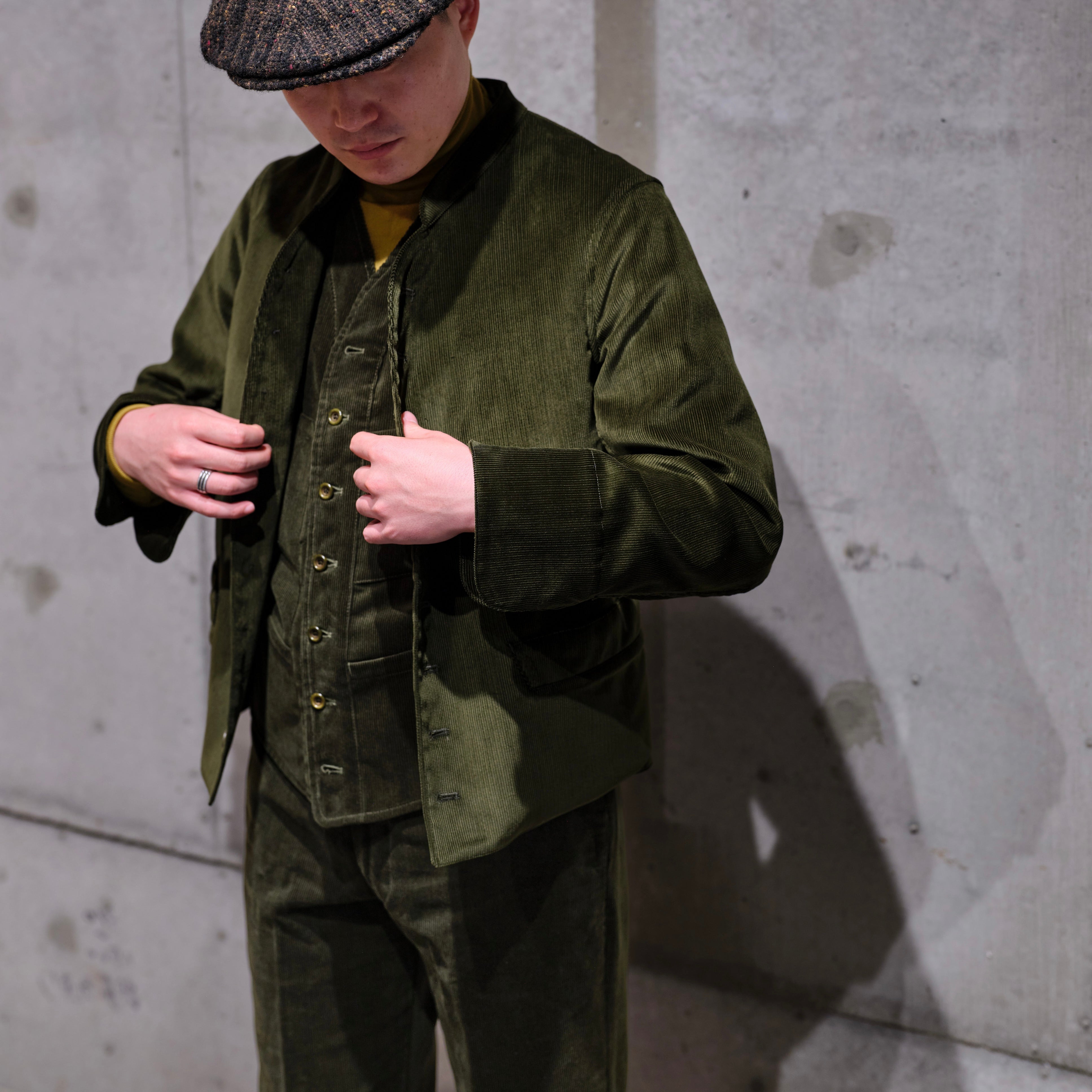 DOLMAN BABY CORDUROY OLIVE – ANATOMICA NAGOYA