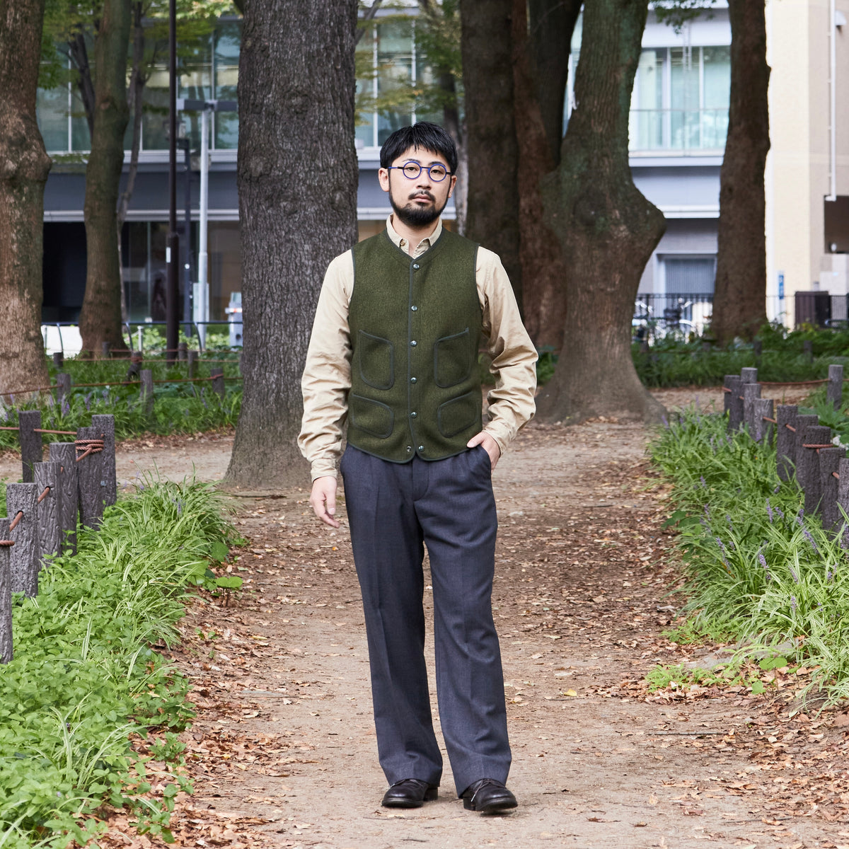 BEACH CLOTH VEST OLIVE