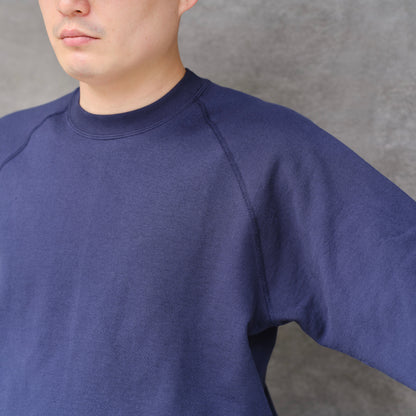 SWEAT SHIRTS RAGLAN SLEEVE CREW NECK NAVY