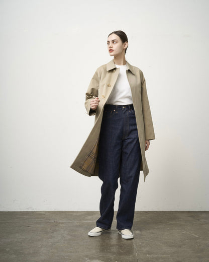 SINGLE RAGLAN COAT GABARDINE BEIGE