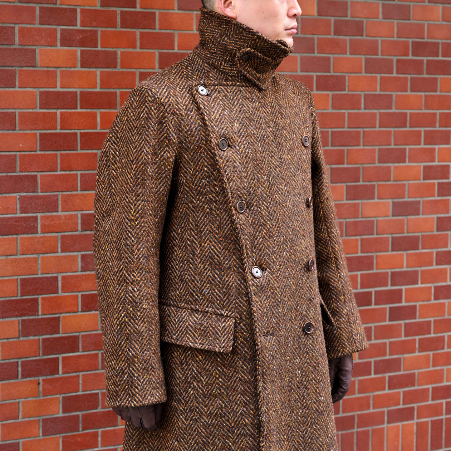 WINSTON COATING TWEED HERING BONE