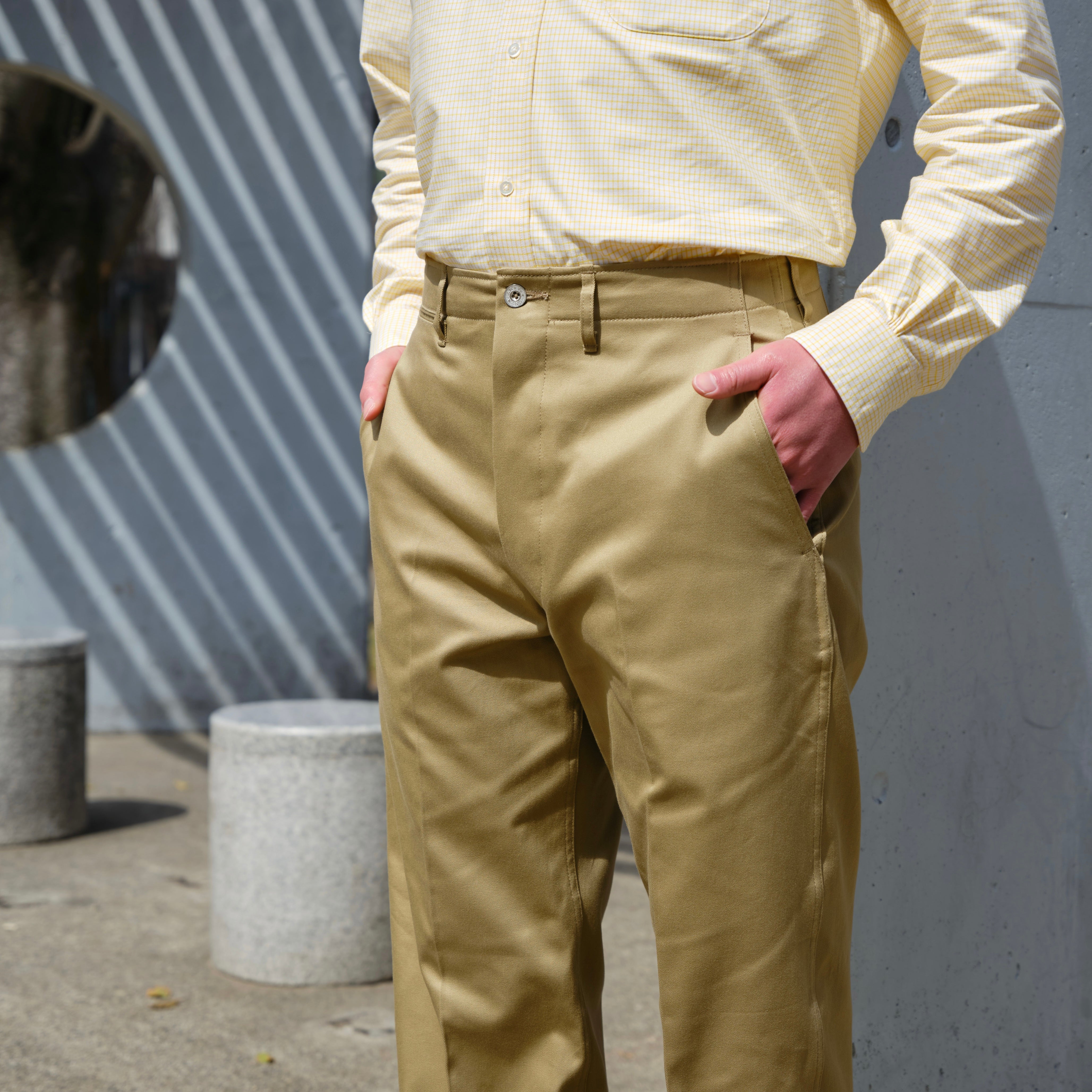CHINO ZERO TWILL KHAKI – ANATOMICA NAGOYA