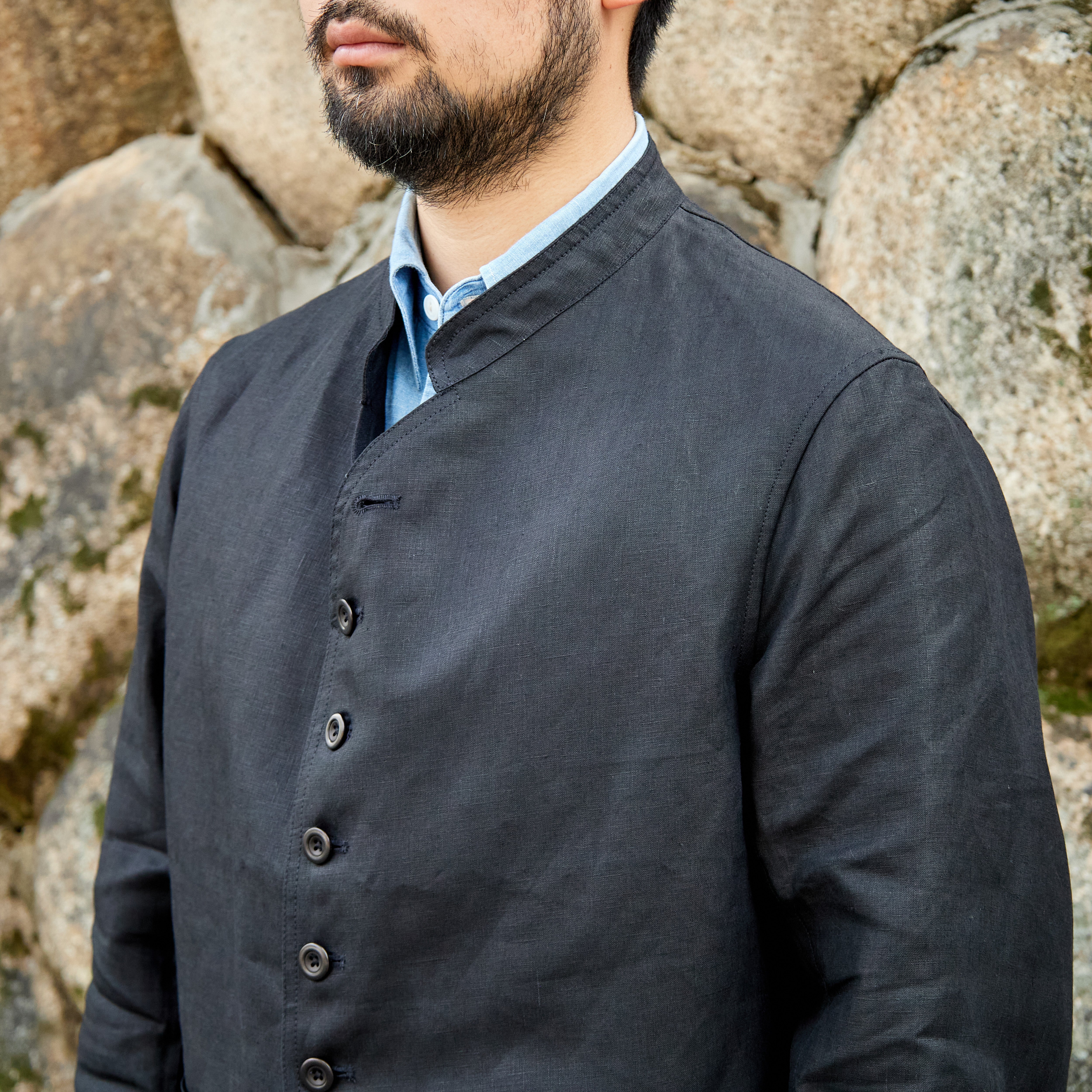 DOLMAN IRISH LINEN BLACK – ANATOMICA NAGOYA