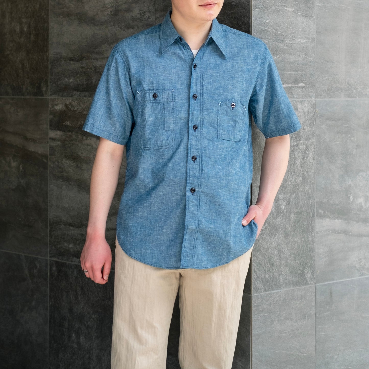 BIG YANK Y1942 SHORT SLEEVE SHIRTS CHAMBRAY