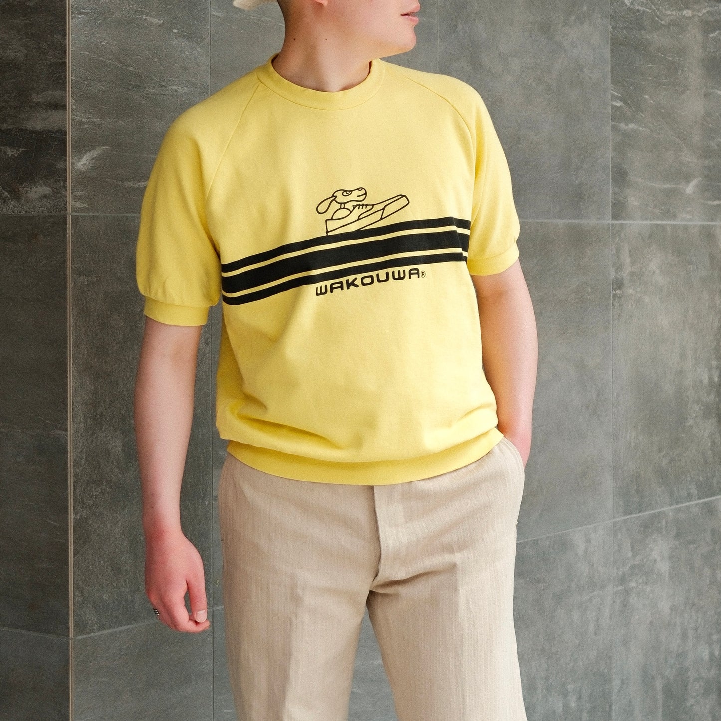 WAKOUWA GYM TEE DOLL & BORDER