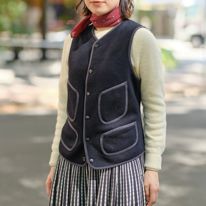 BEACH CLOTH VEST NAVY