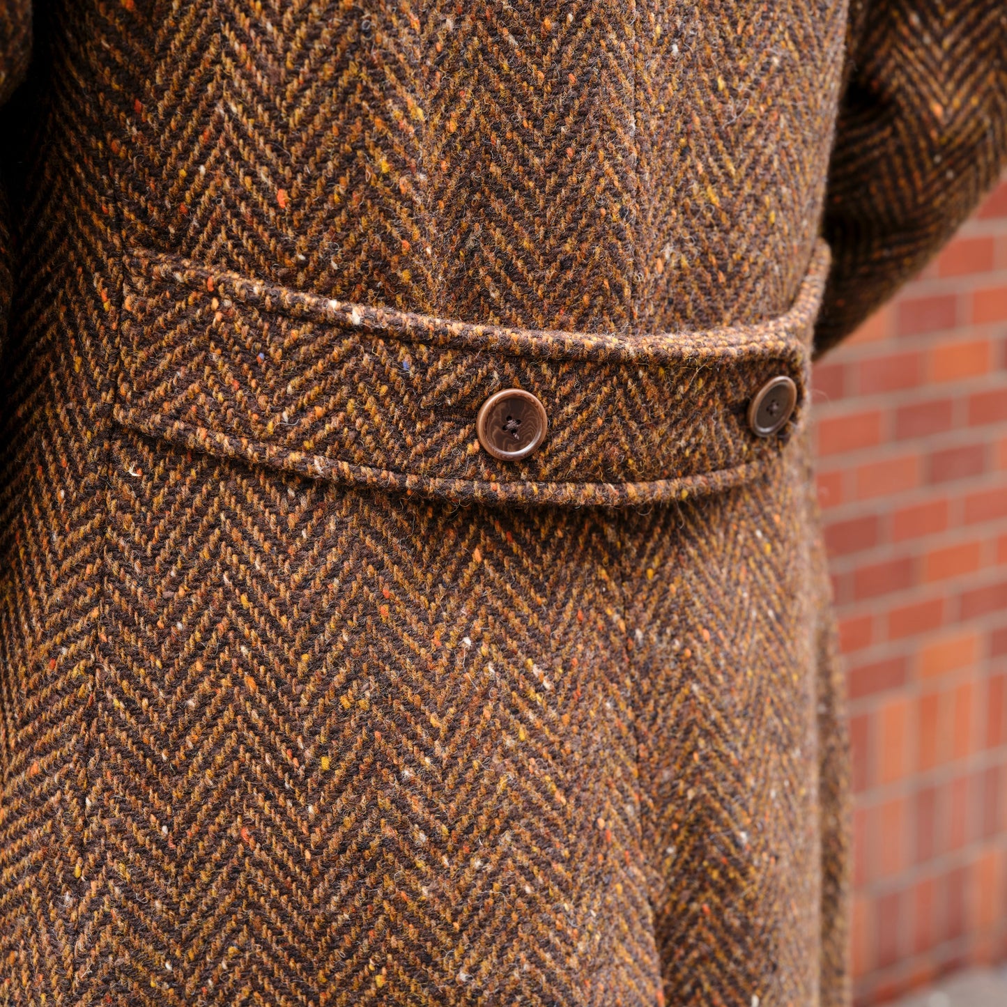 WINSTON COATING TWEED HERING BONE