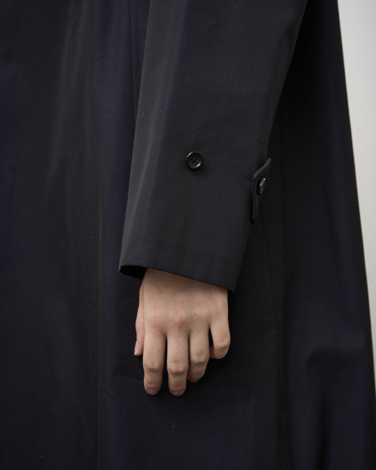 SINGLE RAGLAN COAT GABARDINE NAVY – ANATOMICA NAGOYA