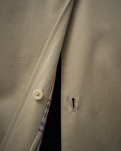 SINGLE RAGLAN COAT GABARDINE BEIGE