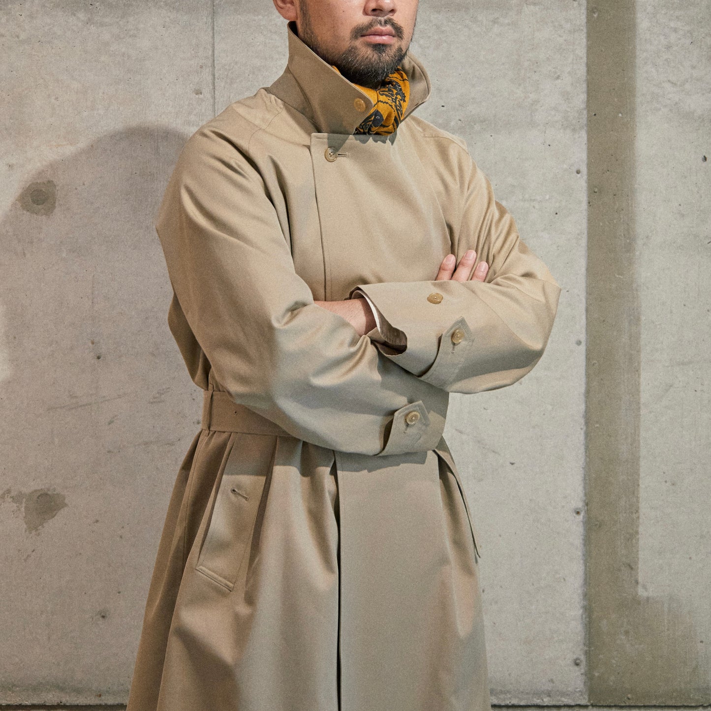 SINGLE RAGLAN COAT Ⅹ GABARDINE BEIGE