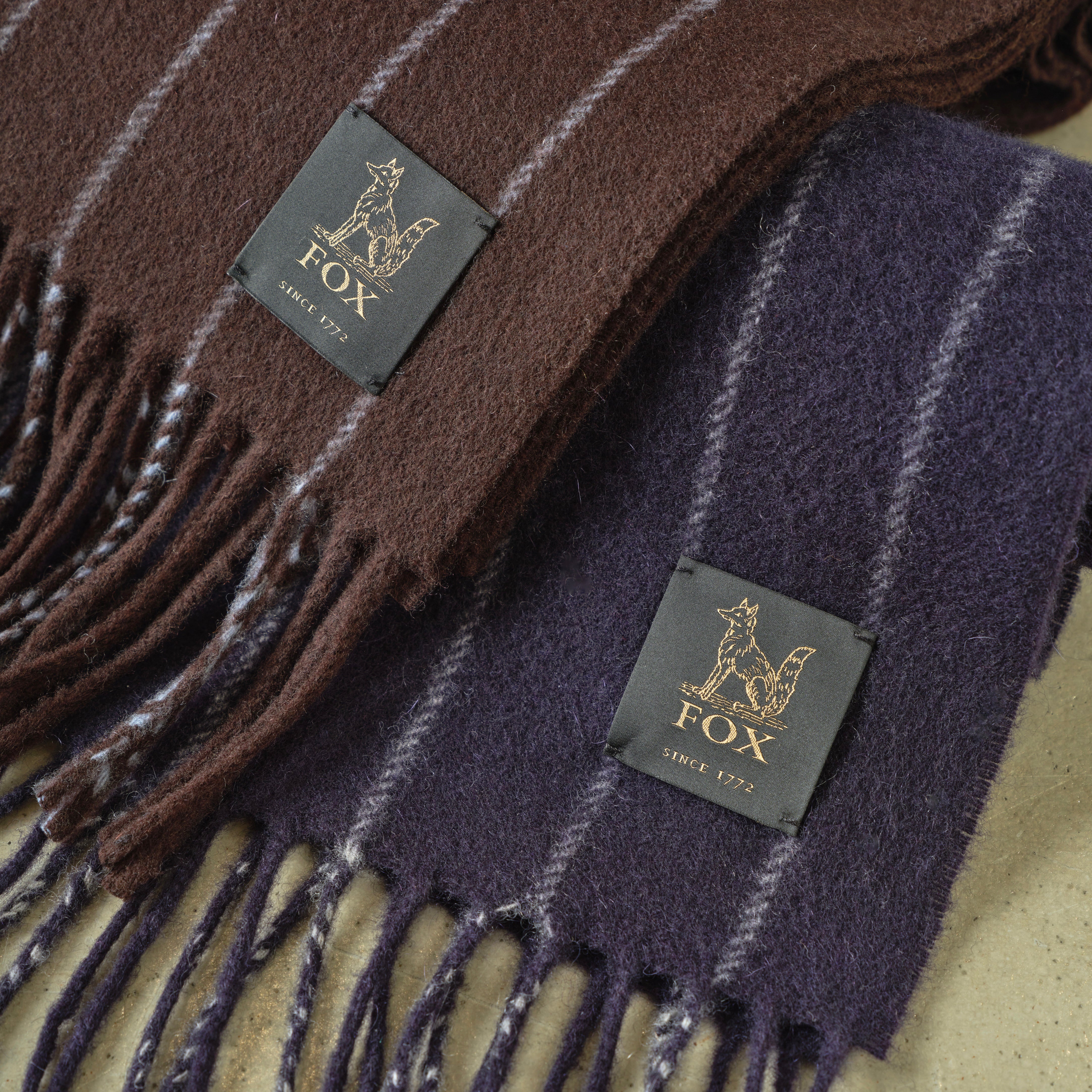 FOX BROTHERS CASHMERE SCARF CHALK STRIPE – ANATOMICA NAGOYA