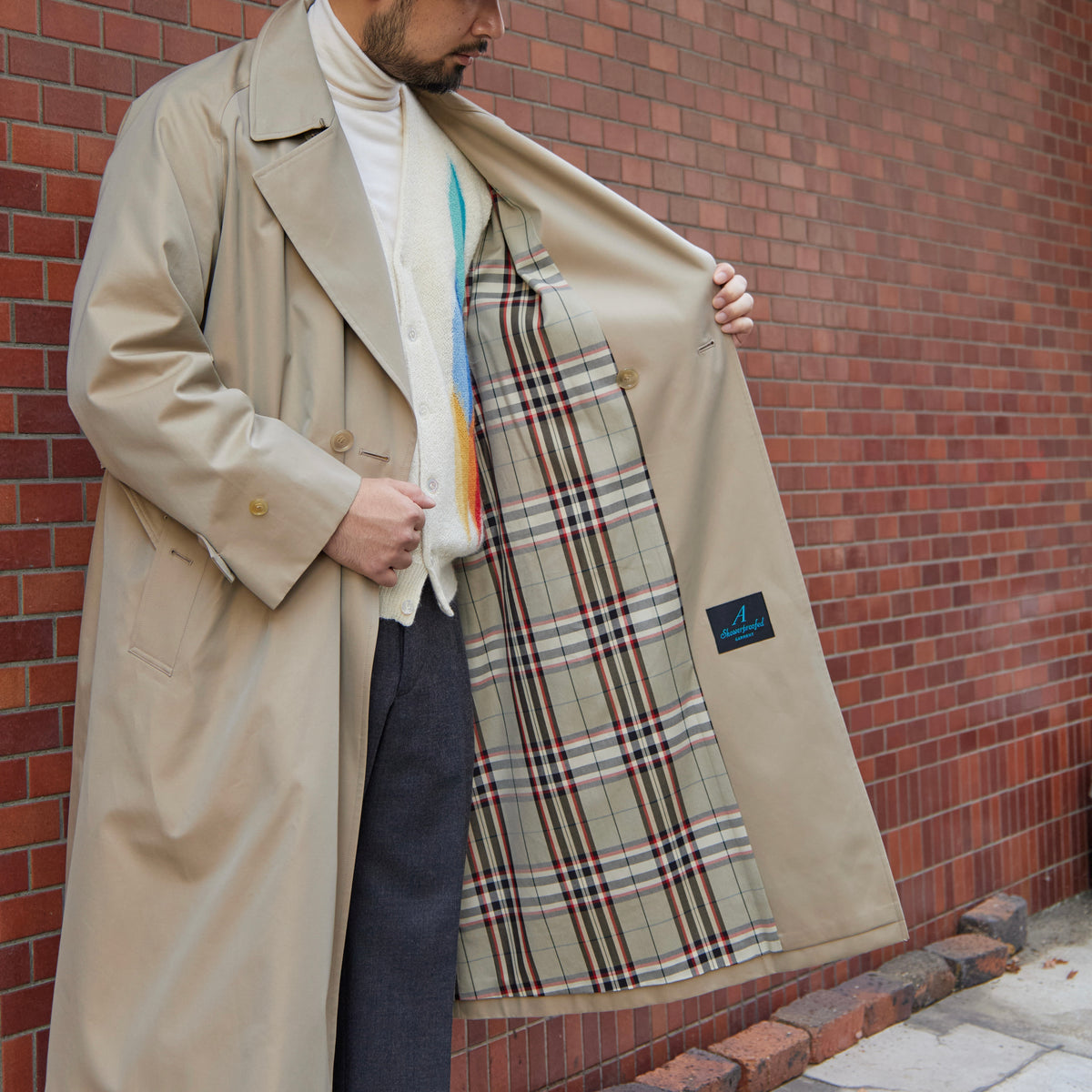 SINGLE RAGLAN COAT Ⅹ GABARDINE BEIGE