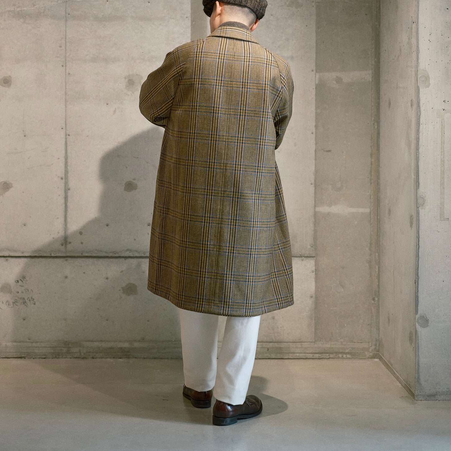 SINGLE RAGLAN COAT Ⅱ REVERSIBLE OVER CHECK BEIGE