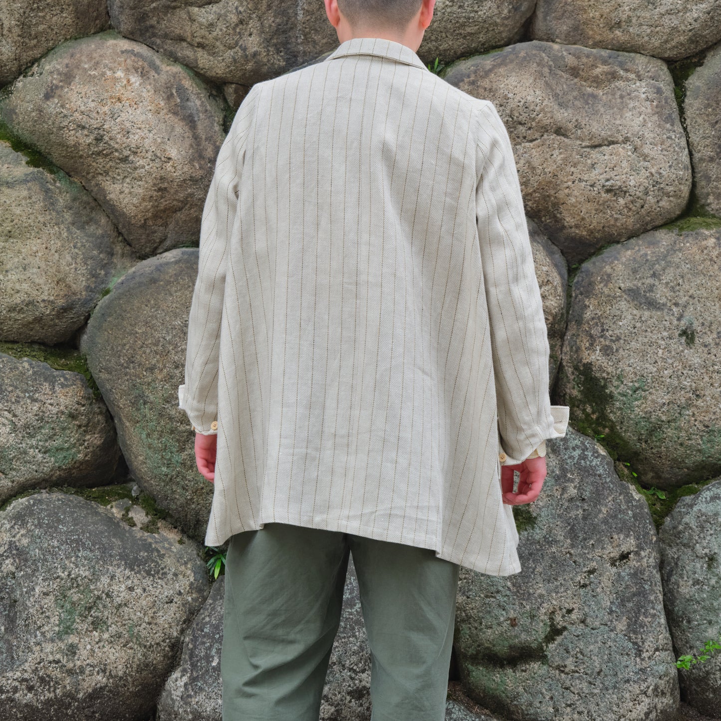 ARTHUR LINEN TENNIS STRIPES BEIGE