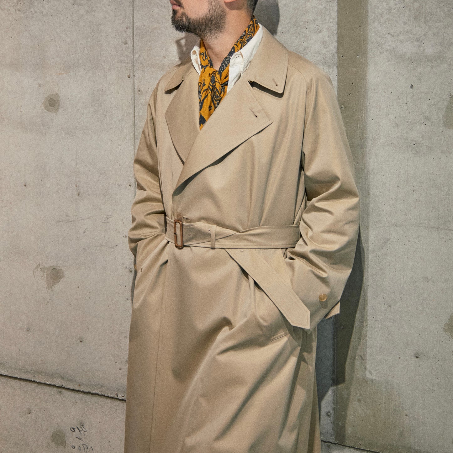 SINGLE RAGLAN COAT Ⅹ GABARDINE BEIGE