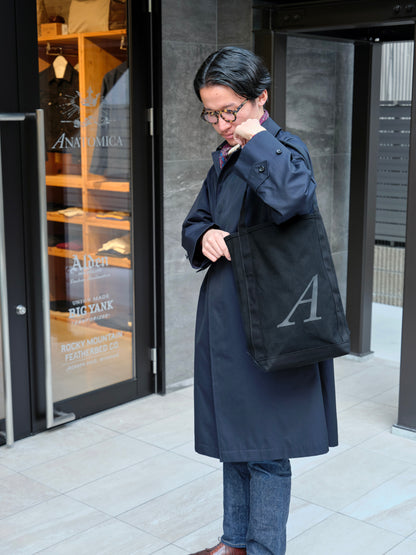 ANATOMICA×TEMBEA BAGUETTE TOTE COTTON CANVAS BLACK