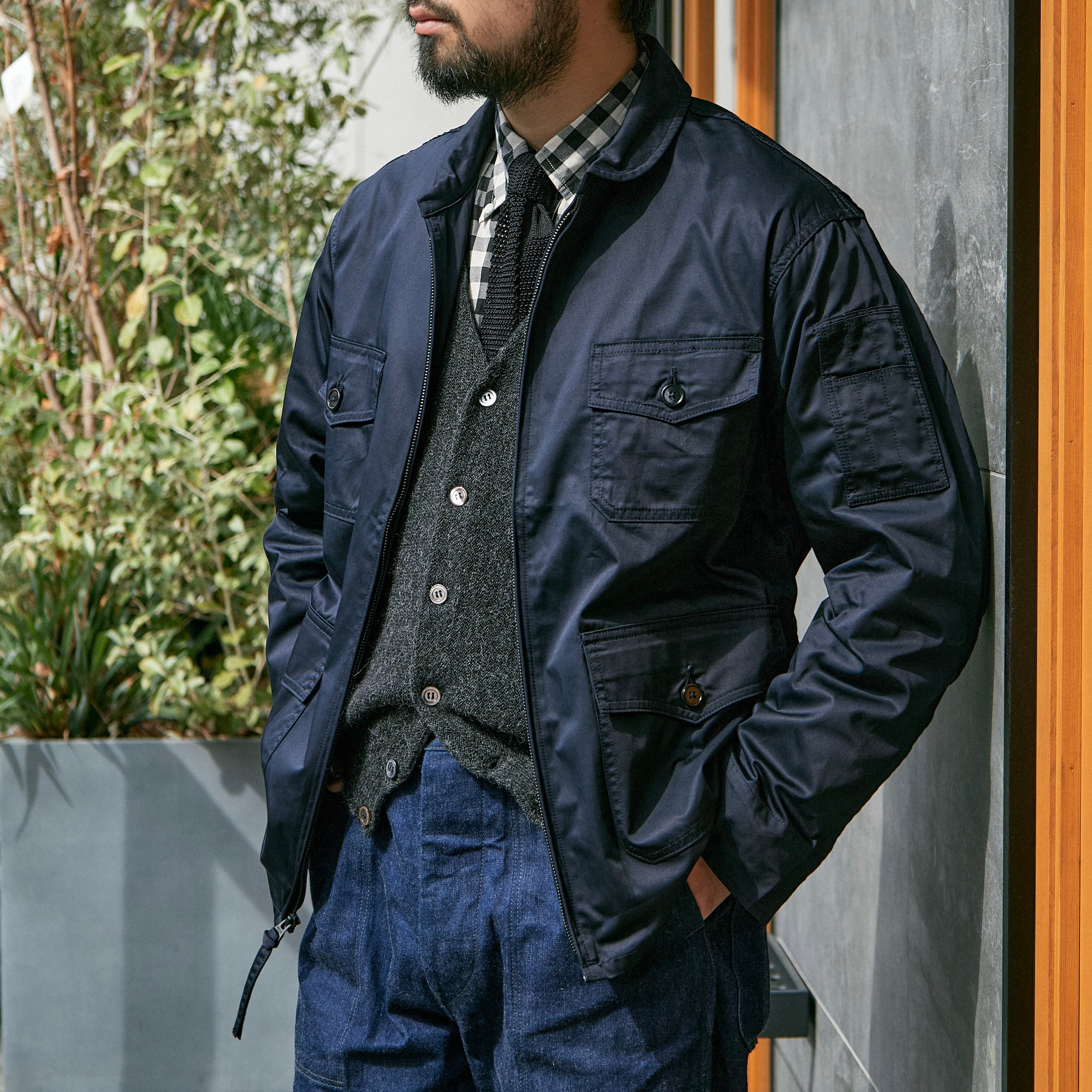 U.S. NAVY FLIGHT JACKET NAVY – ANATOMICA NAGOYA