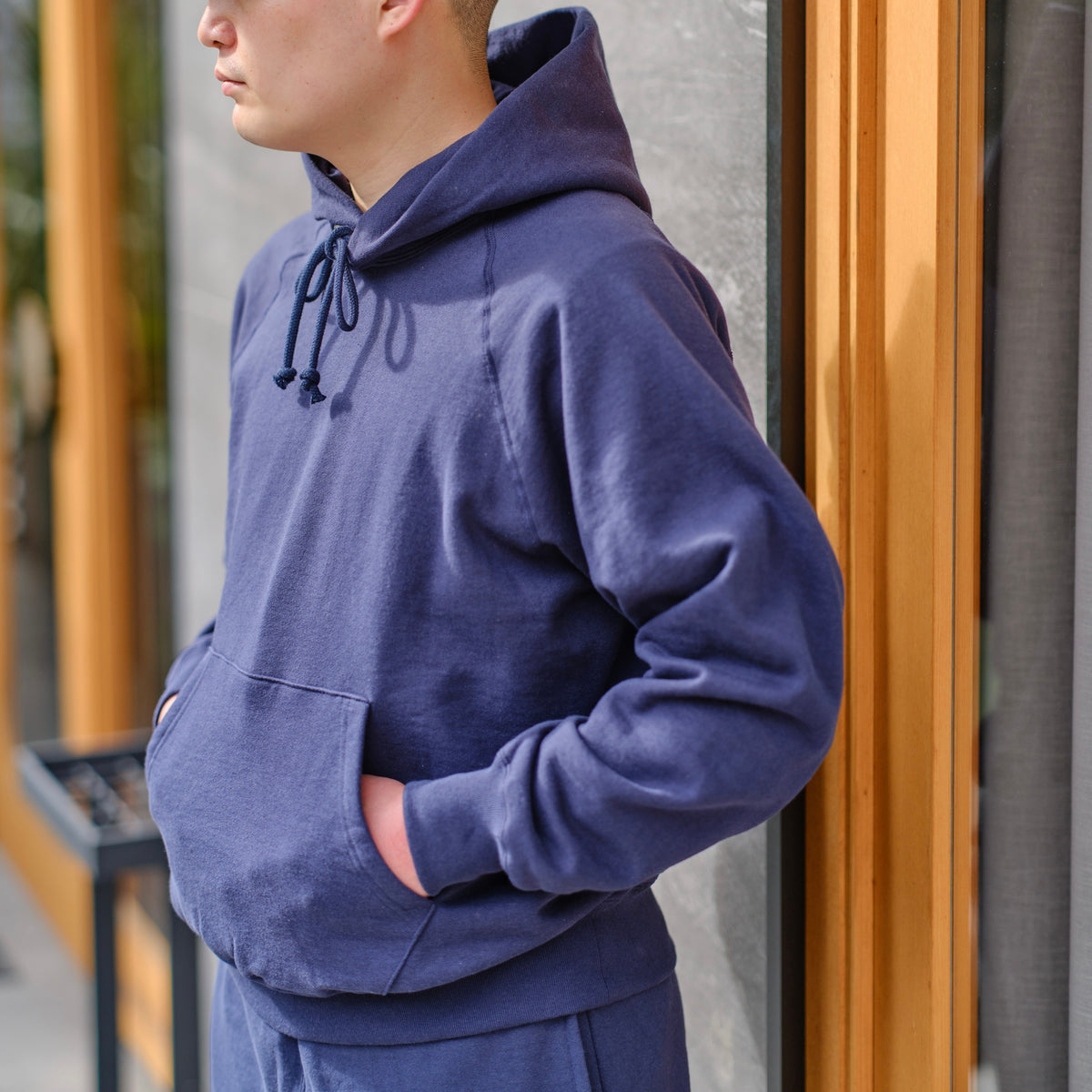 SWEAT PARKA RAGLAN SLEEVE NAVY