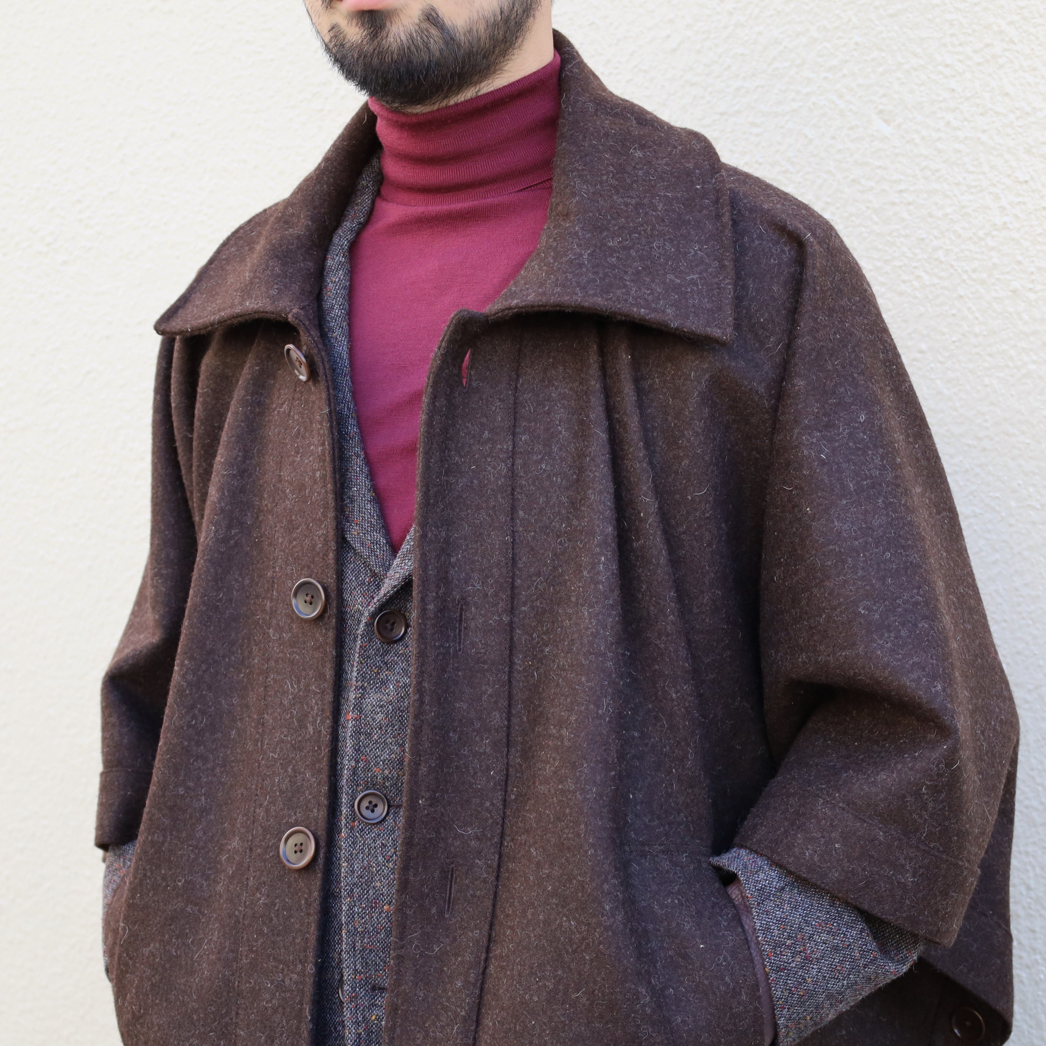 ANATOMICA CAPE OFF BROWN ORGANIC WOOL 【公式通販】