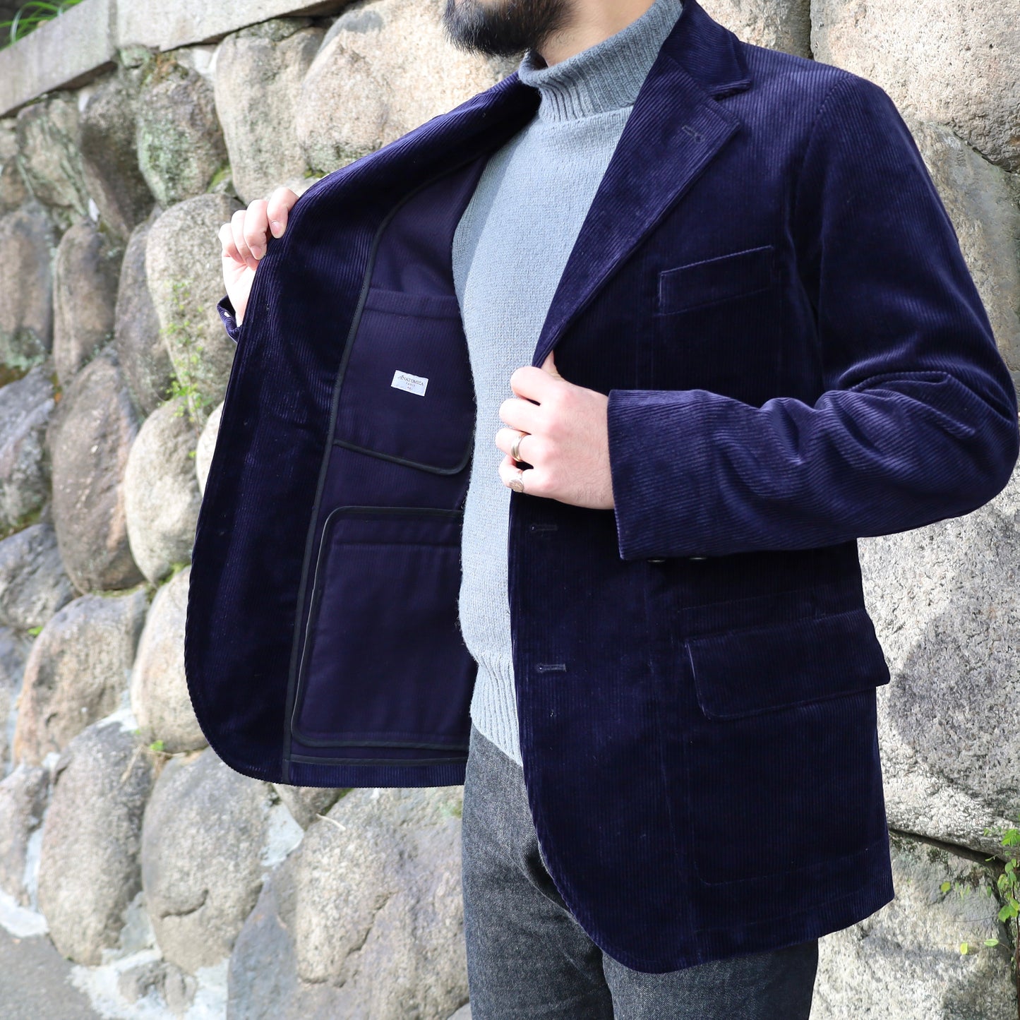 HOBEREAU ENGLISH CORDUROY NAVY