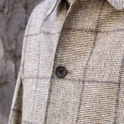 SINGLE RAGLAN COAT Ⅱ REVERSIBLE WINDOW CHECK BEIGE