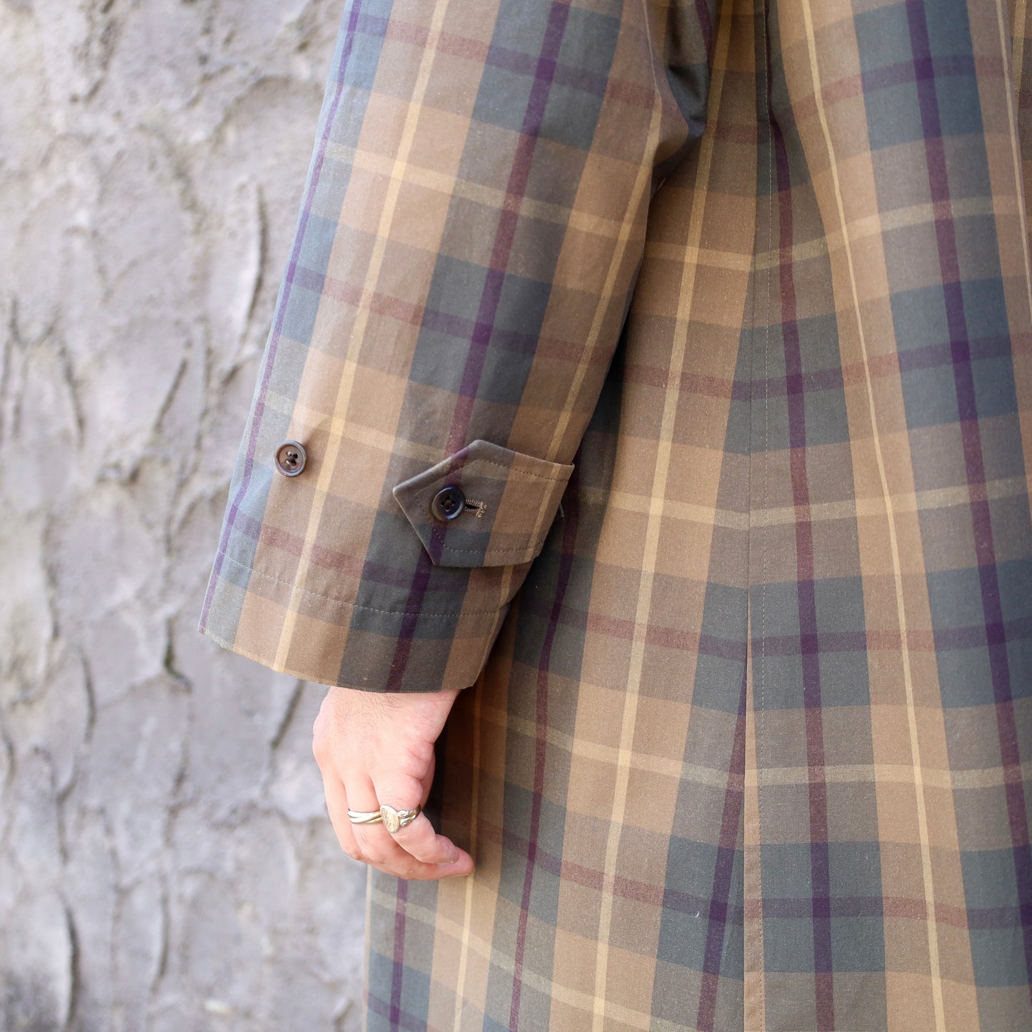 SINGLE RAGLAN COAT Ⅸ COTTON CAMEL CHECKS