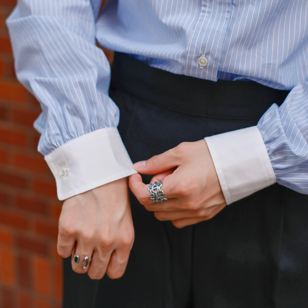 LiZZiE-R SHIRTS BLUE STRIPE