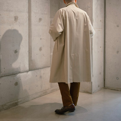 SINGLE RAGLAN COAT GABARDINE OYSTER