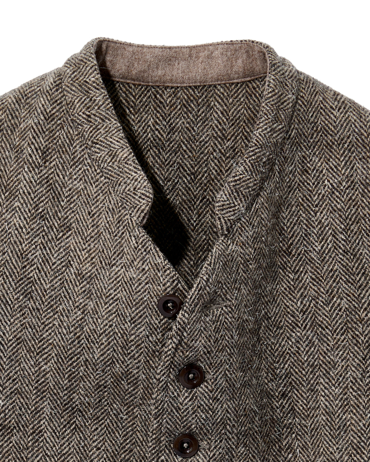 LADIES DOLMAN WOOL TWEED HRRING-BONE
