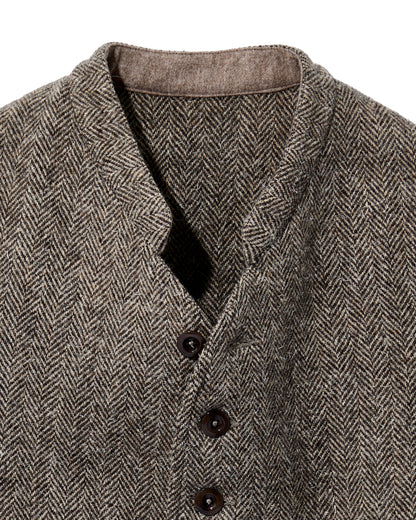 LADIES DOLMAN WOOL TWEED HRRING-BONE