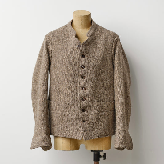 LADIES DOLMAN WOOL TWEED HRRING-BONE
