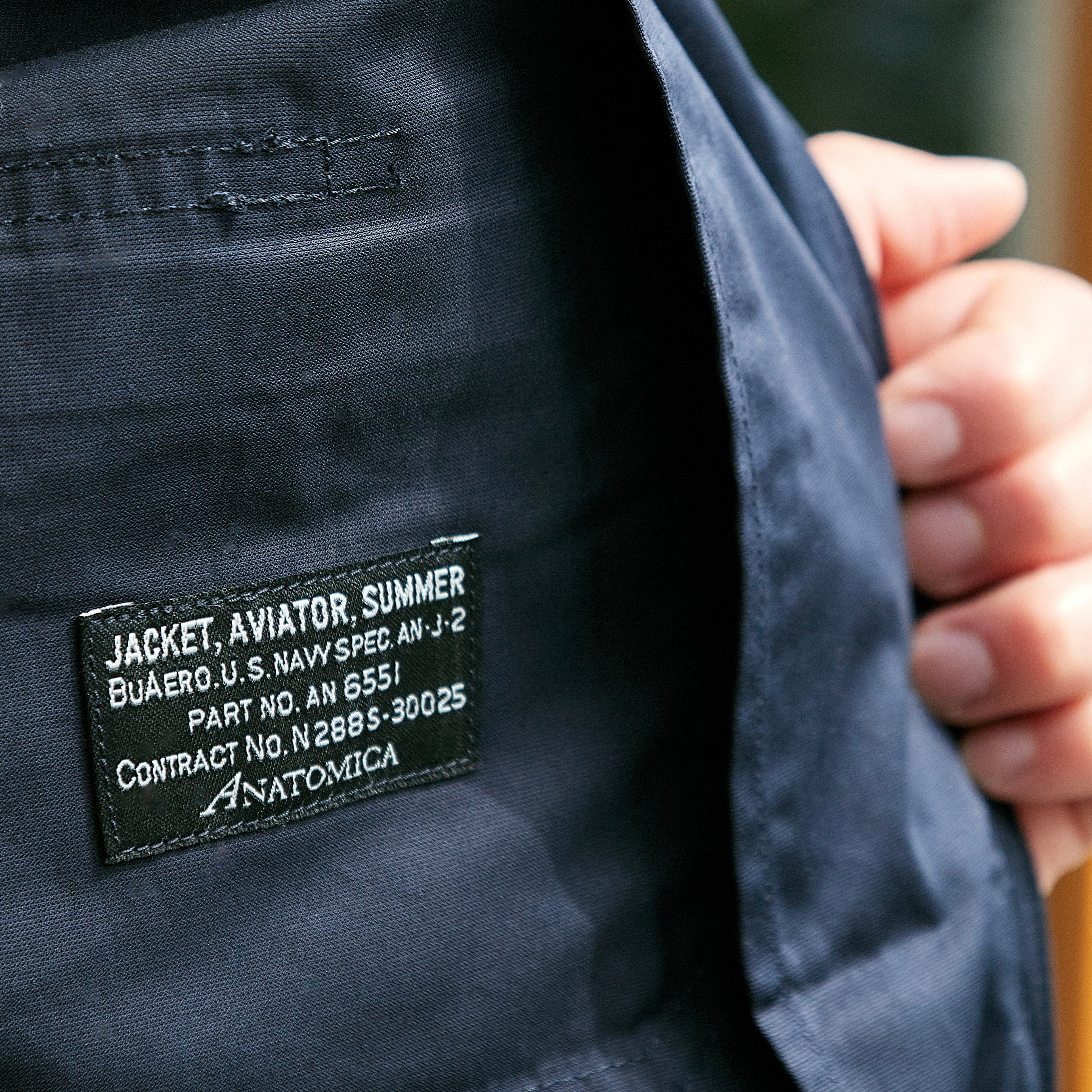 U.S. NAVY FLIGHT JACKET NAVY – ANATOMICA NAGOYA
