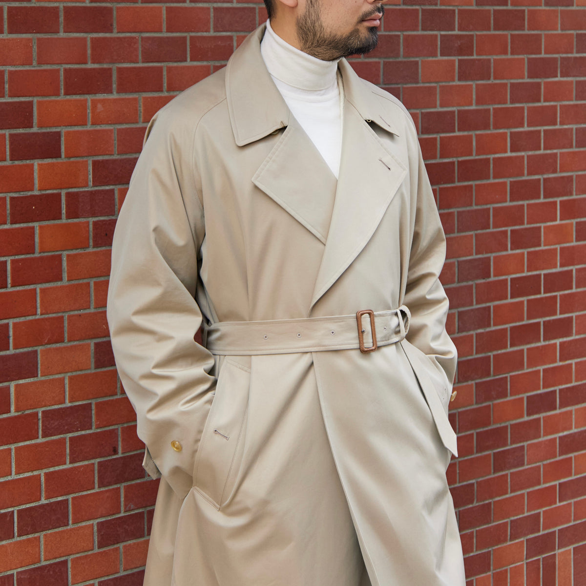 SINGLE RAGLAN COAT Ⅹ GABARDINE BEIGE
