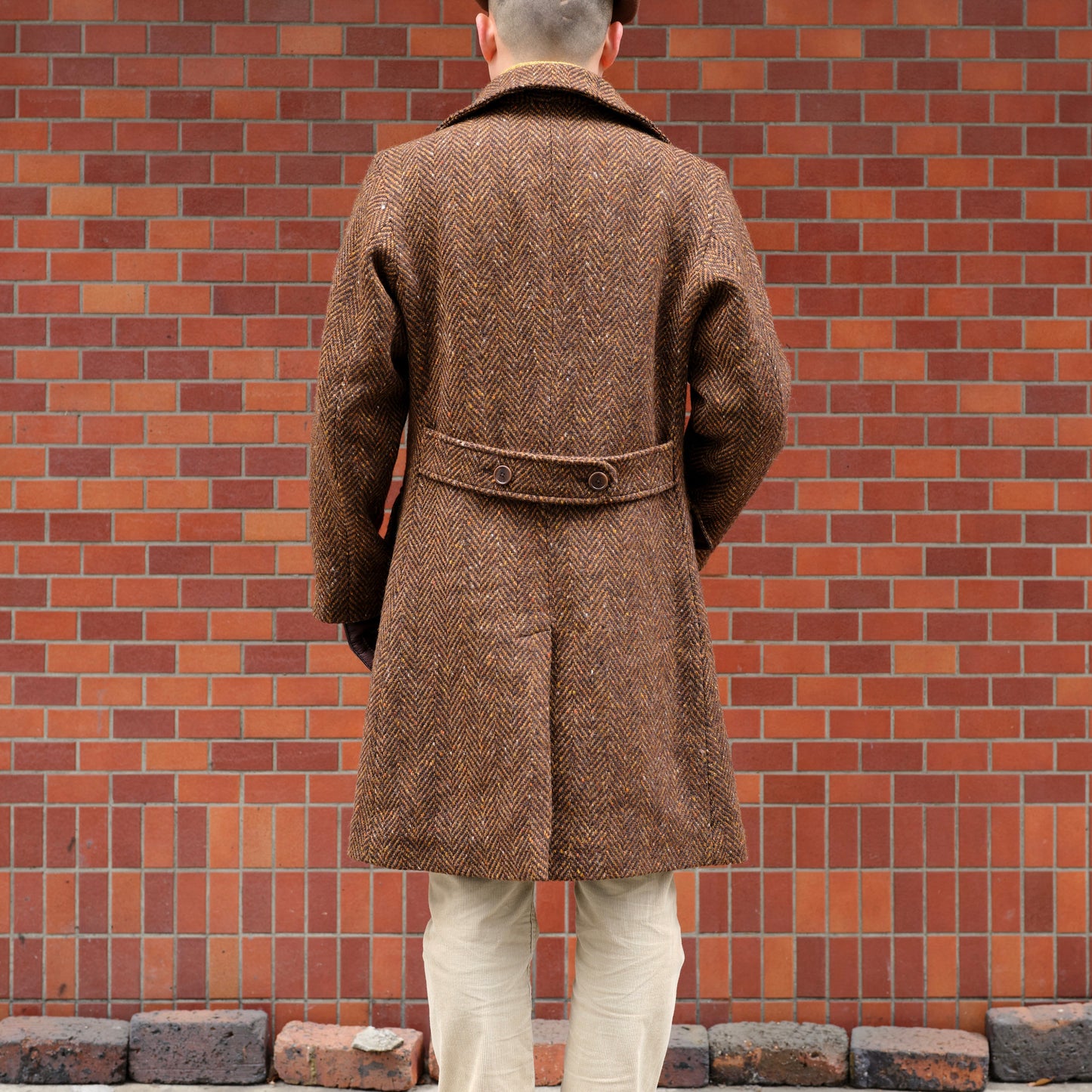 WINSTON COATING TWEED HERING BONE