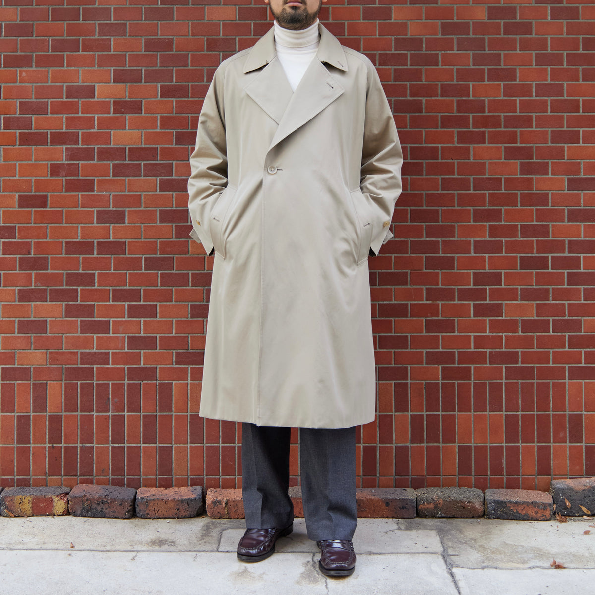 SINGLE RAGLAN COAT Ⅹ GABARDINE BEIGE