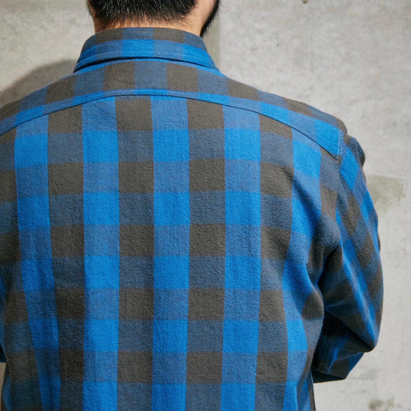 BIG YANK Y1945 SHRITS FLANNEL BROCK CHECK BLUE