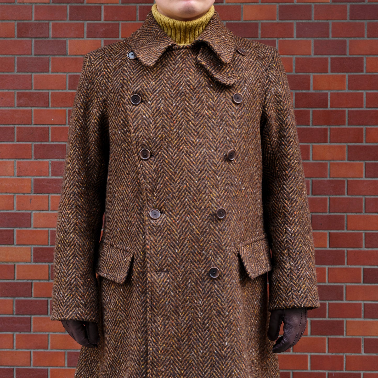 WINSTON COATING TWEED HERING BONE