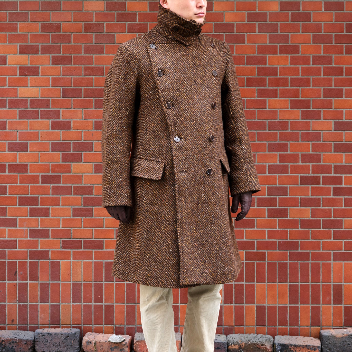 WINSTON COATING TWEED HERING BONE