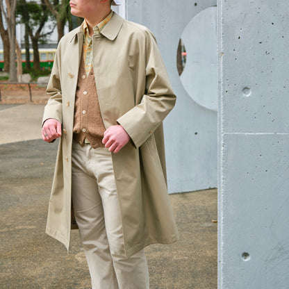 SINGLE RAGLAN COAT GABARDINE BEIGE
