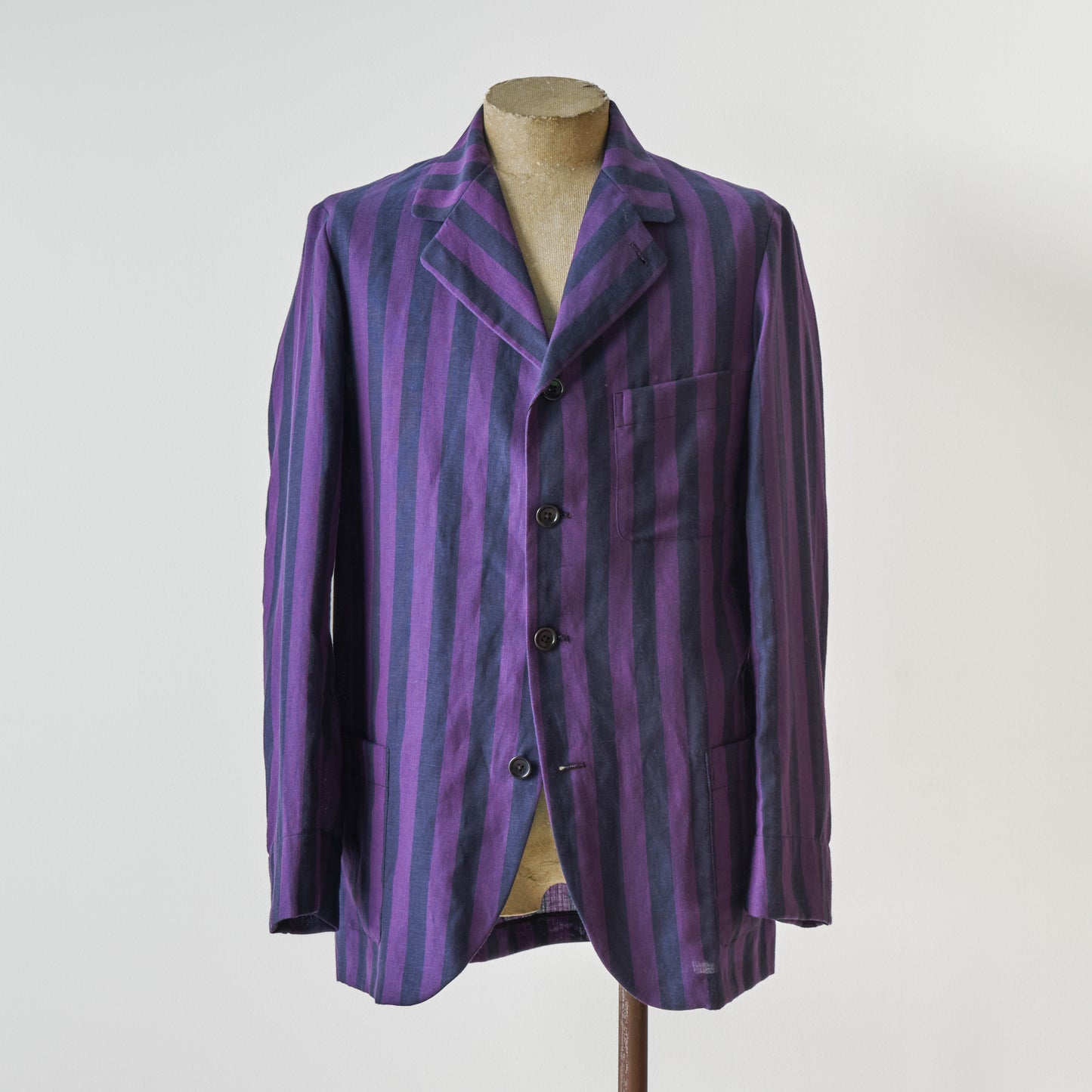 COLLEGE FOX LINEN STRIPES PURPLE