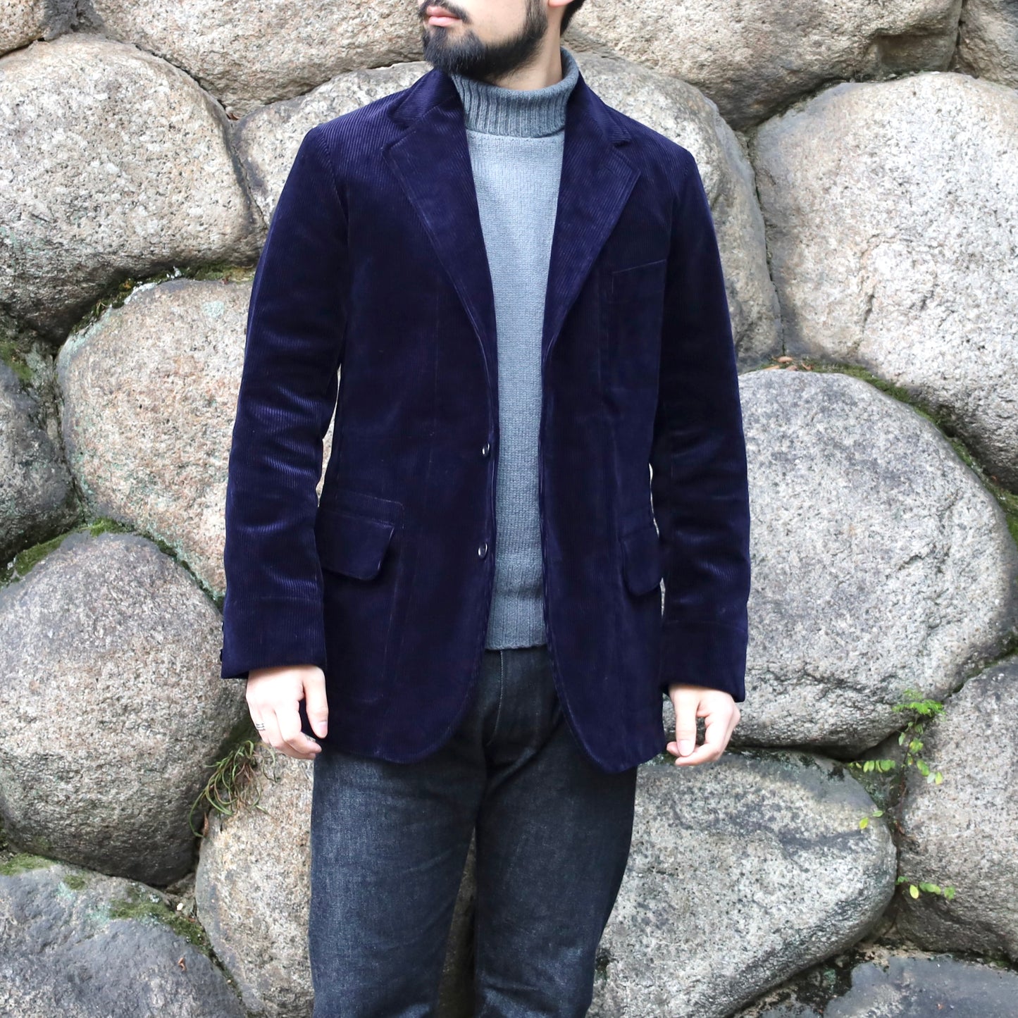 HOBEREAU ENGLISH CORDUROY NAVY