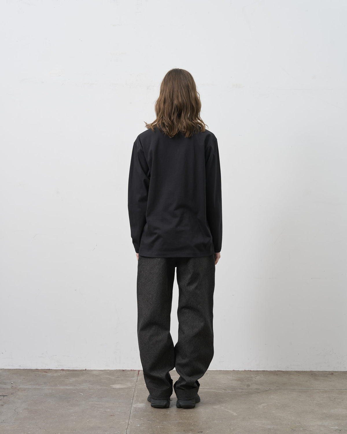BIG YANK HENLEY NECK TEE L/S BLACK