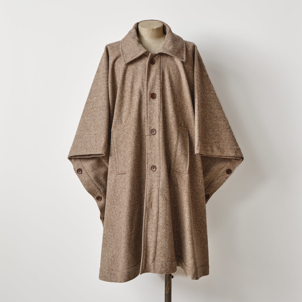 CAPE FRENCH ORGANIC WOOL HERRING-BONE