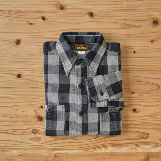 BIG YANK Y1945 SHIRTS FLANNEL BROCK CHECK GRAY
