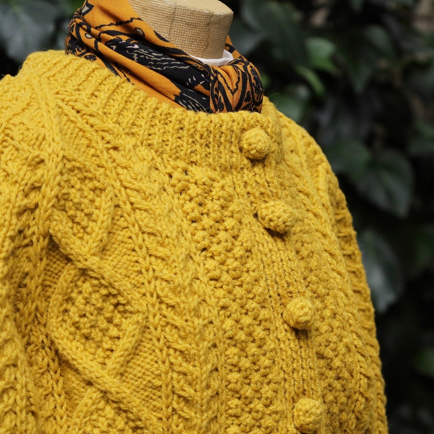 ATHENA DESIGNS for ANATOMICA ARAN CARDIGAN