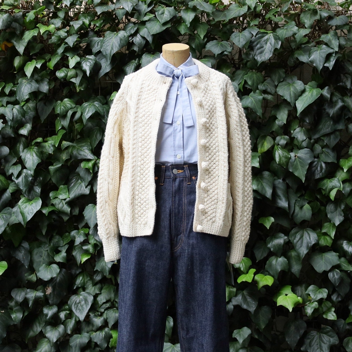 ATHENA DESIGNS for ANATOMICA ARAN CARDIGAN